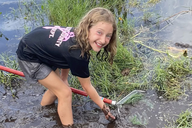 Young girl at camp